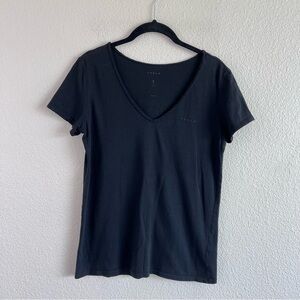Tesla Brand‎ Women's V-Neck Short Sleeve Black T-Shirt
